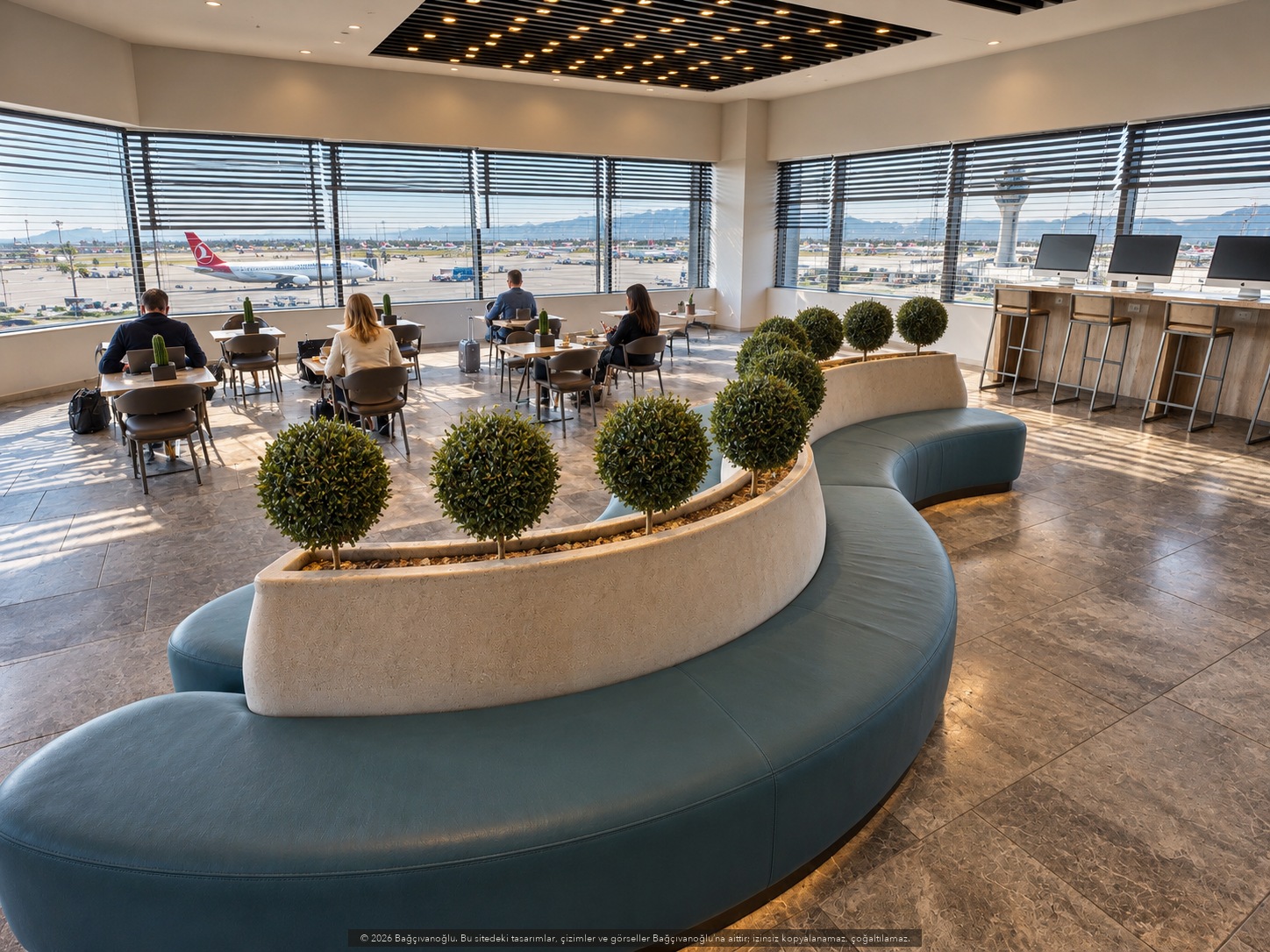 Antalya Airport Cip Lounge, iç mekân
