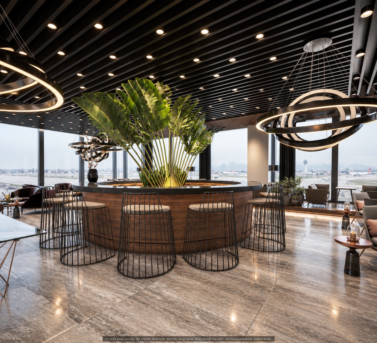 Antalya Airport İç Hatlar Cip Lounge, iç mekân