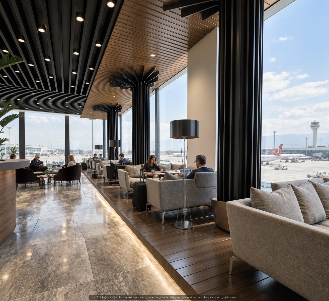 Antalya Airport İç Hatlar Cip Lounge, iç mekân