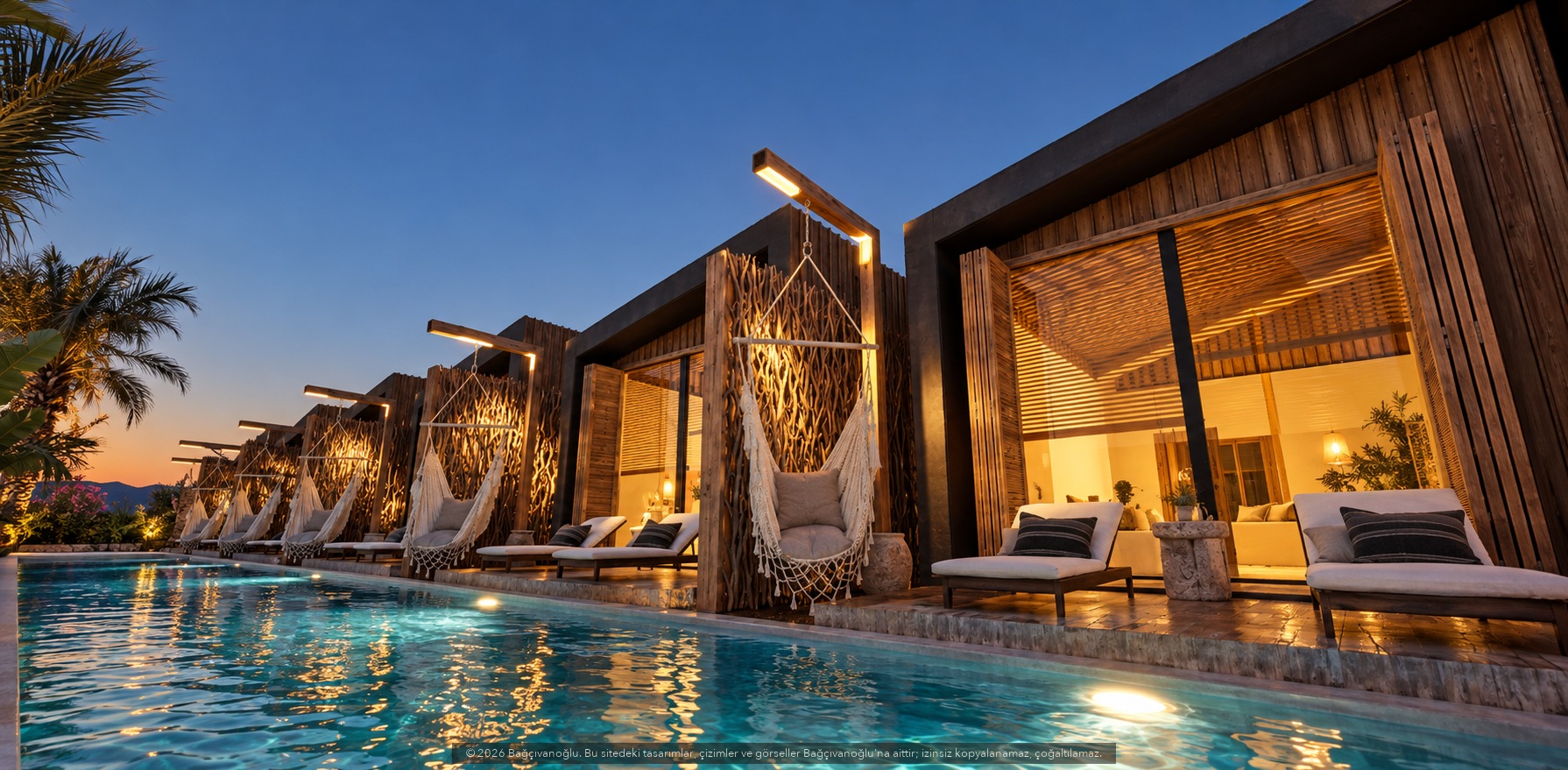 Çıralı Bungalow Projesi, dış mekân