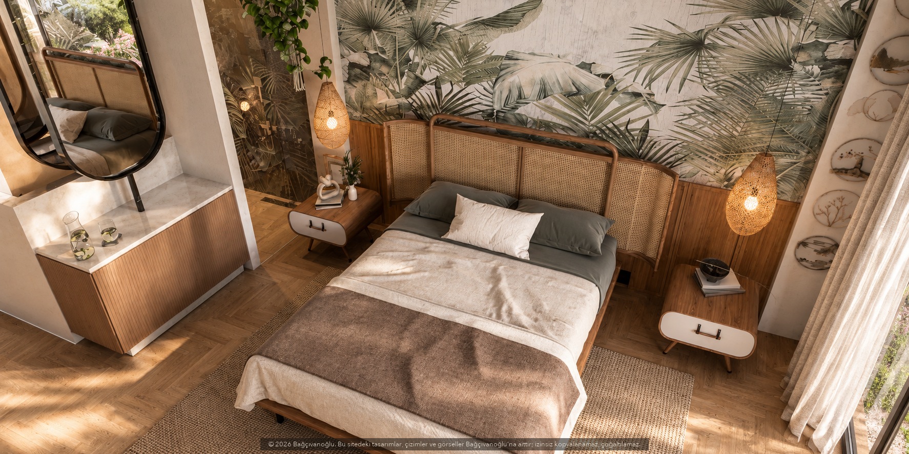 Çıralı Bungalow Projesi, iç mekân