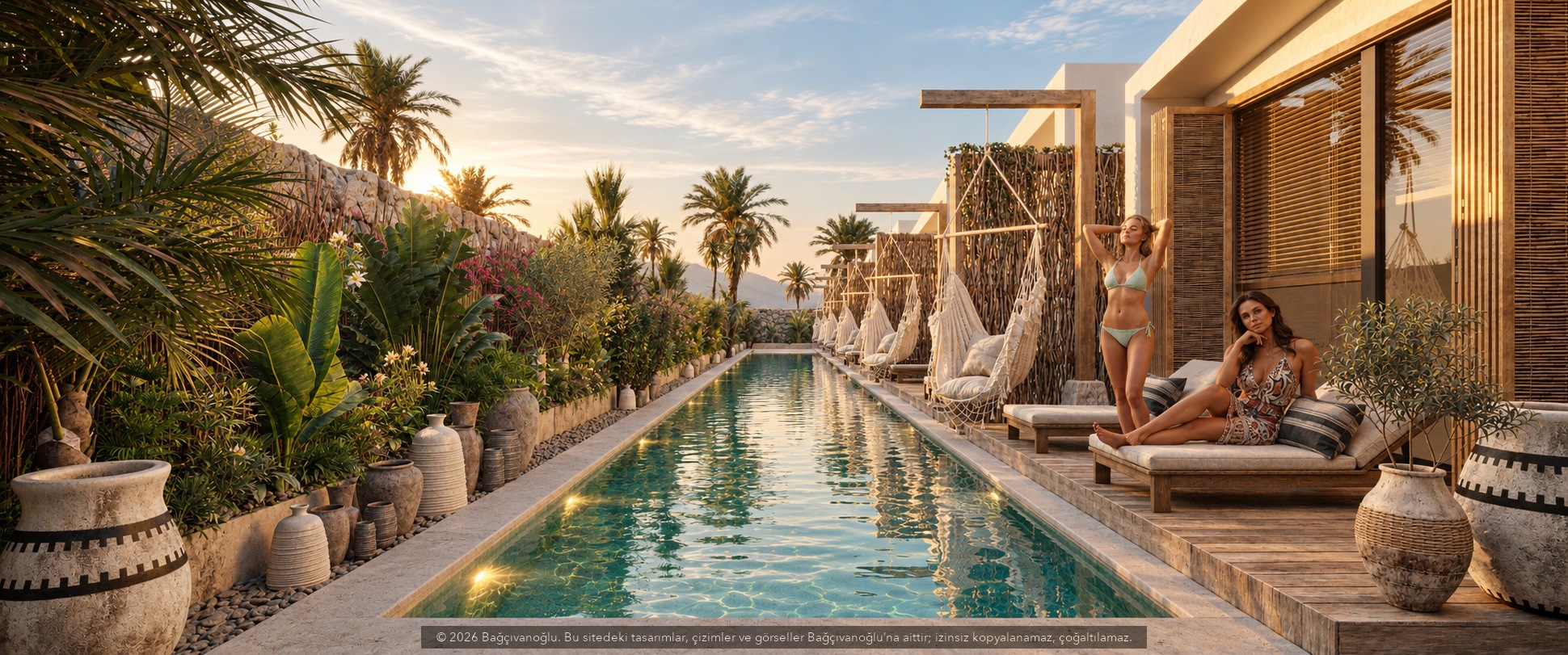 Çıralı Bungalow Projesi, dış mekân