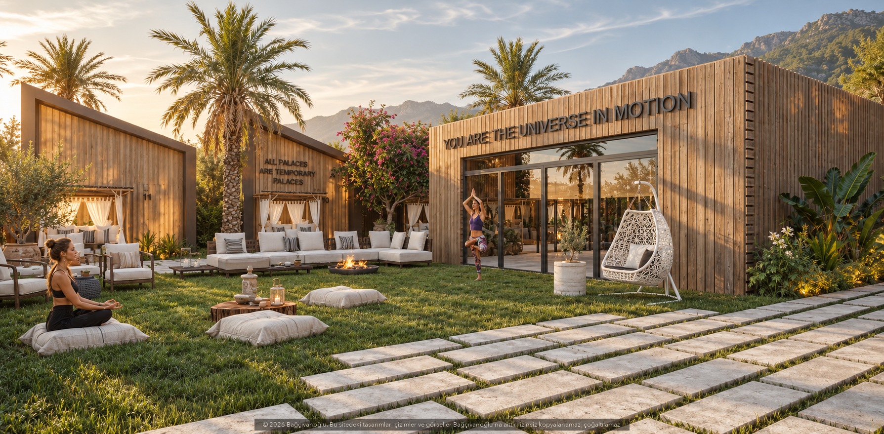 Çıralı Bungalow Projesi, dış mekân