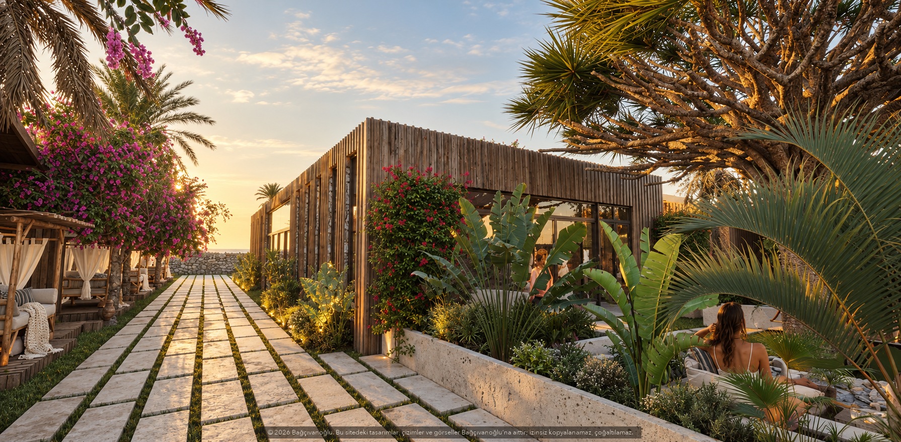 Çıralı Bungalow Projesi, dış mekân