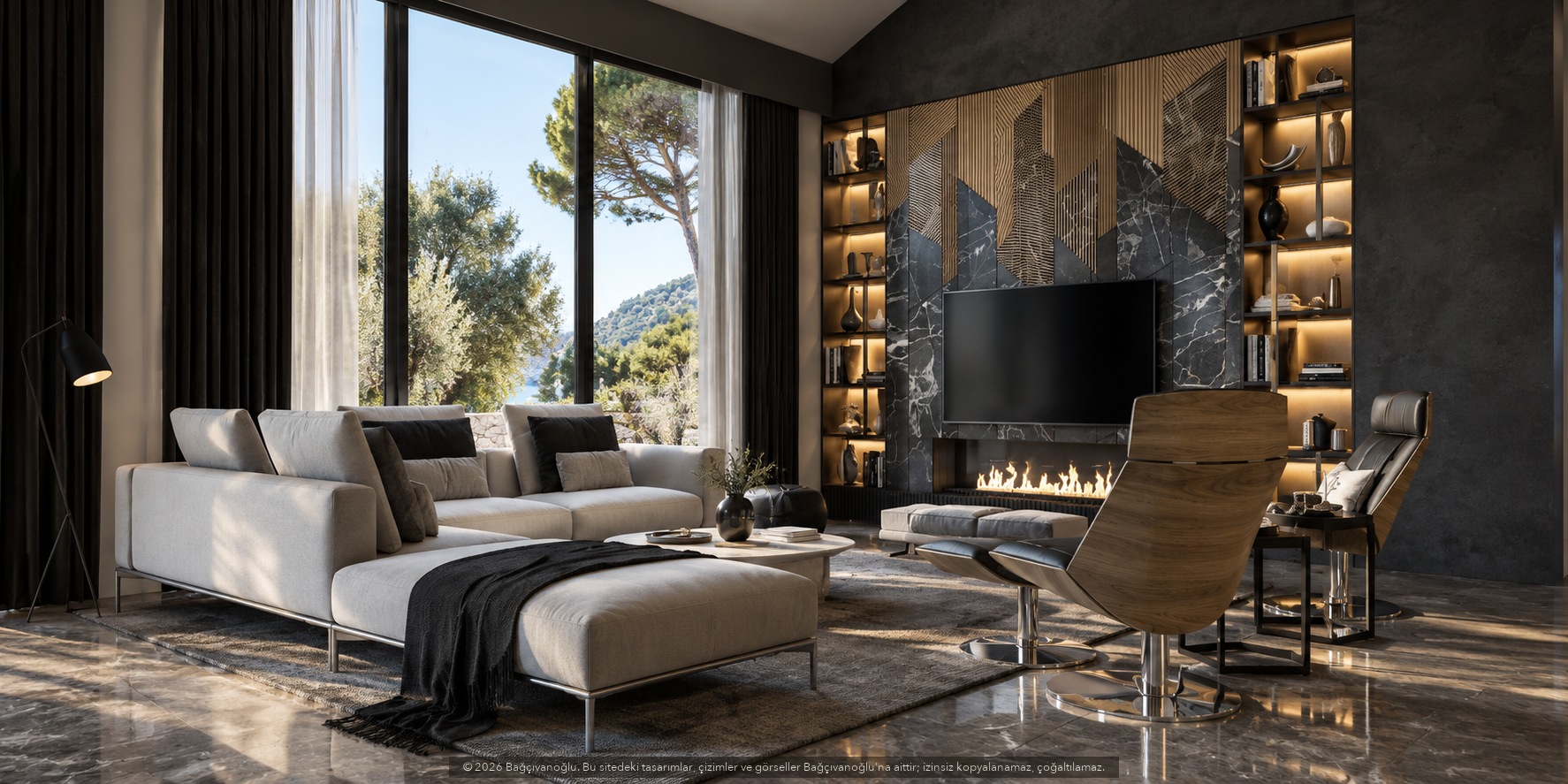 Kalkan İslamlar Villa, iç mekân