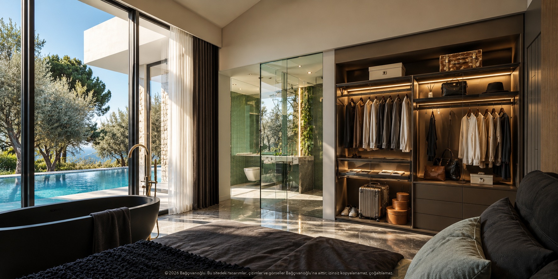 Kalkan İslamlar Villa, iç mekân