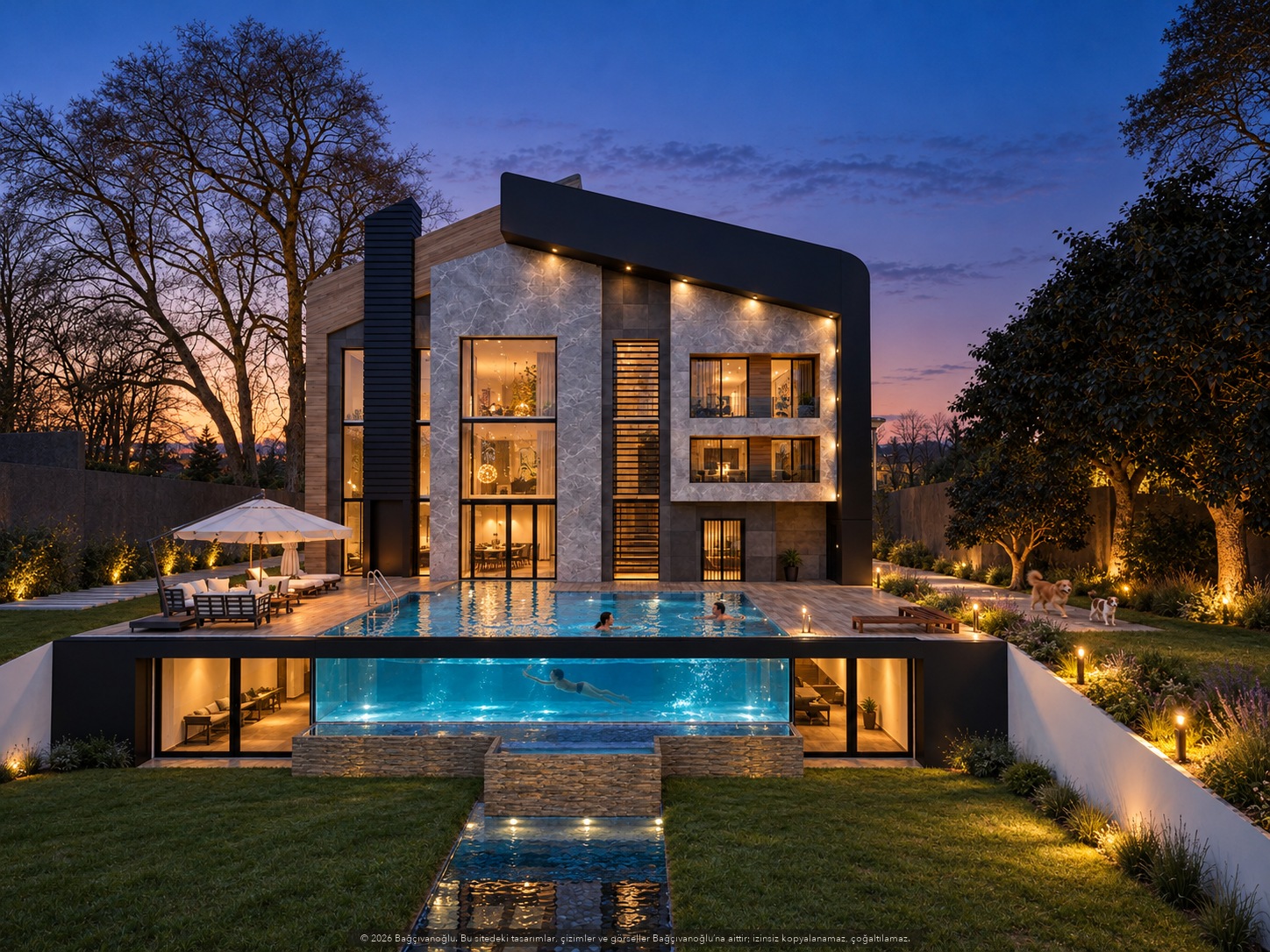 Kundu Villa Projesi, dış mekân
