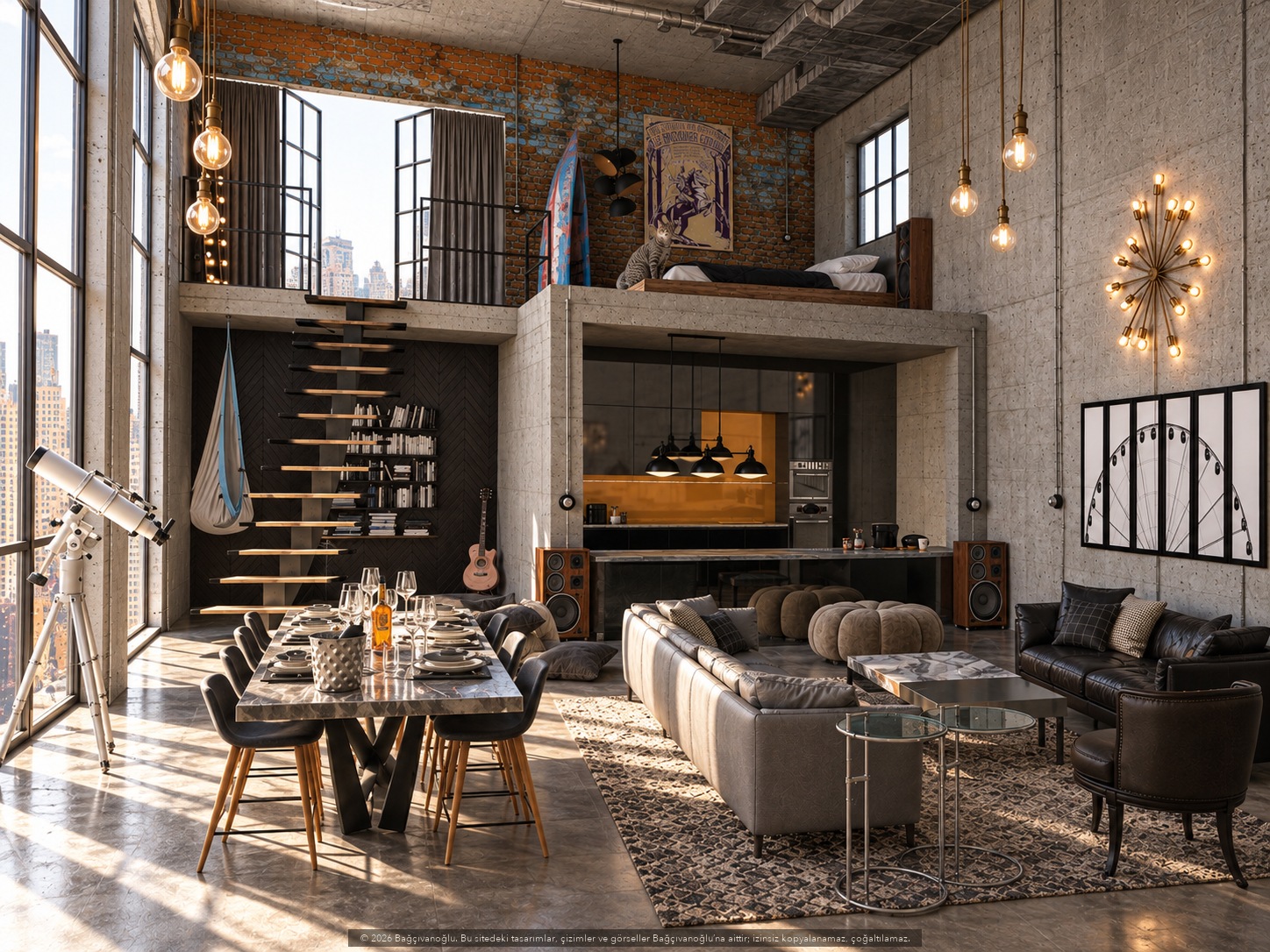 New York Loft 1, iç mekân