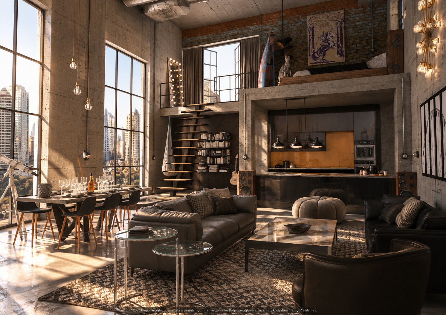 New York Loft 1, iç mekân