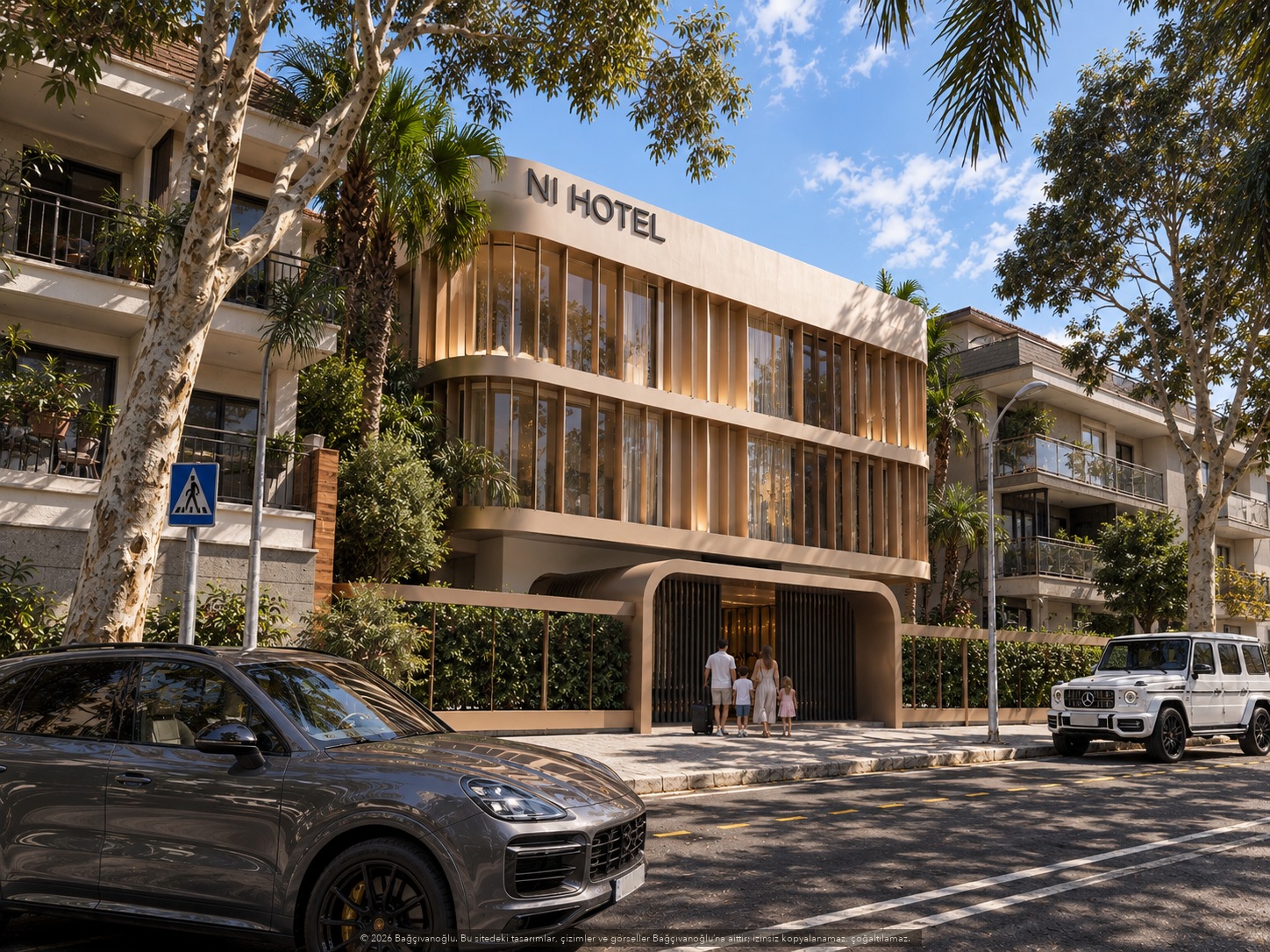 Ni Hotel, dış mekân