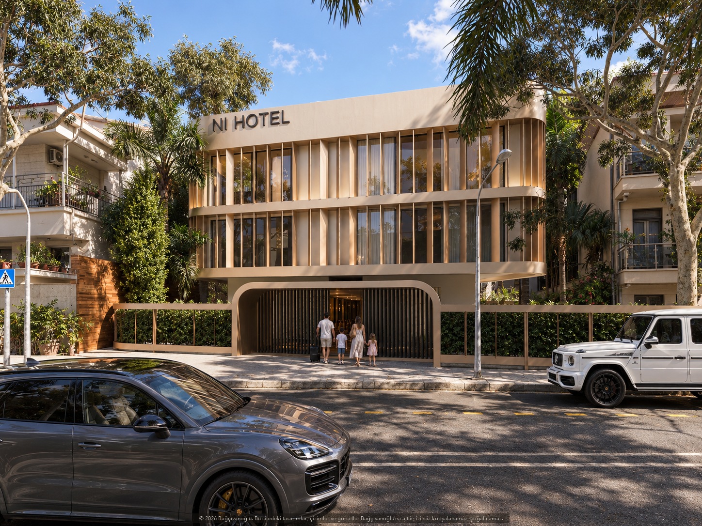 Ni Hotel, dış mekân