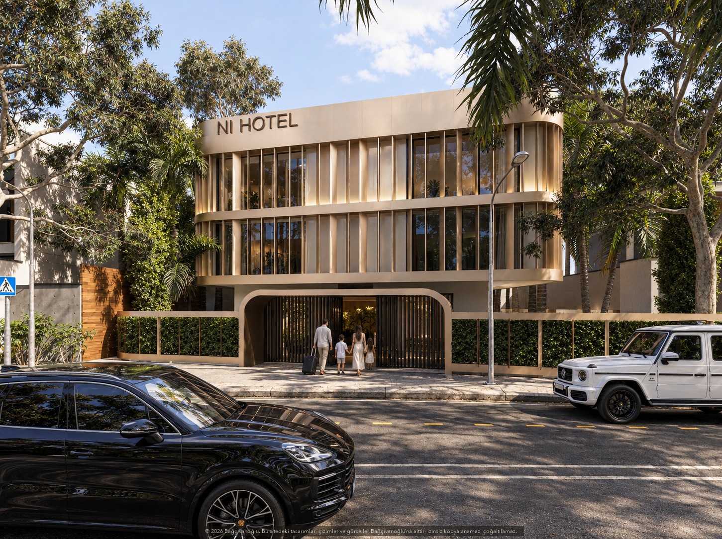 Ni Hotel, dış mekân